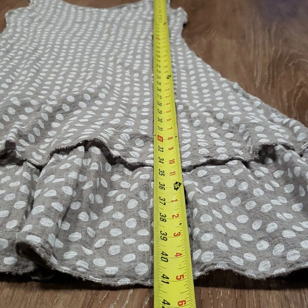 (L) Angela Mara Made in Italy Polka Dot Print Ruffle Midi Slim Fit Vacation - Picture 4 of 9